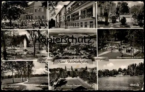 ÄLTERE POSTKARTE GRUSS AUS BAD WÖRISHOFEN ALLGÄU KURHAUS KINDERHEILSTÄTTE BIRKENALLEE Kneipp Ansichtskarte cpa postcard