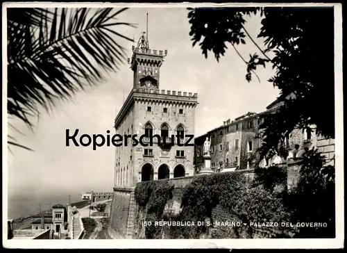 ÄLTERE POSTKARTE SAN MARINO PALAZZO DEL GOVERNO Briefmarken Fechten fencing l'escrime Sport Tennis stamps stamp