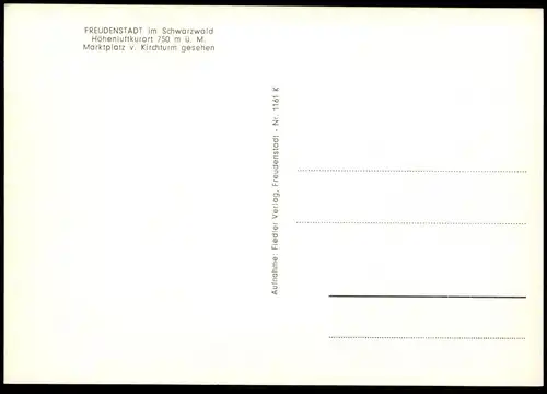 ÄLTERE POSTKARTE FREUDENSTADT IM SCHWARZWALD MARKTPLATZ VOM KIRCHTURM GESEHEN PANORAMA cpa AK Ansichtskarte postcard