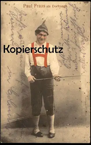 ALTE POSTKARTE PAUL FRAAS ALS DORFRANGE SCHAUSPIELER VERLAG ROBERT CLAUS DRESDEN STEMPEL CÖLN Köln Ansichtskarte cpa AK