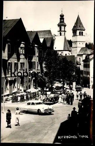 ALTE POSTKARTE KITZBÜHEL TIROL Mercedes American car amerikanisches Auto postcard Ansichtskarte cpa AK