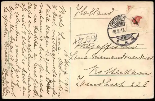 ALTE POSTKARTE FRIEDRICHRODA BLICK VOM GOTTLOBTEMPEL 1913 PANORAMA postcard Ansichtskarte cpa AK
