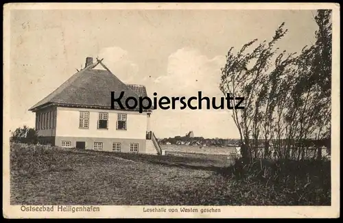 ALTE POSTKARTE OSTSEEBAD HEILIGENHAFEN LESEHALLE VON WESTEN GESEHEN postcard Ansichtskarte cpa AK