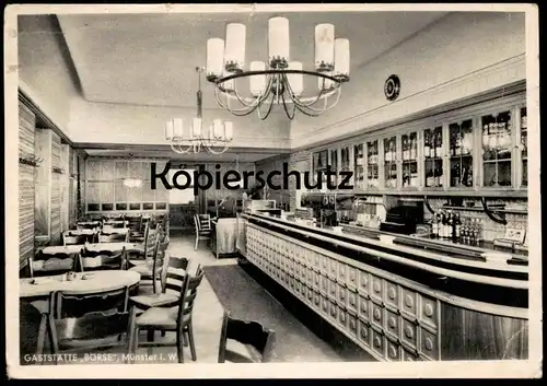 ALTE POSTKARTE GASTSTÄTTE BÖRSE MÜNSTER IN WESTFALEN INHABER H. DECKENBROCK postcard Ansichtskarte cpa AK