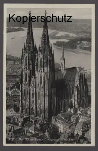 ALTE POSTKARTE DER KÖLNER DOM FLIEGERAUFNAHME VON S.-W. Köln Cöln 1940 Ansichtskarte cpa postcard AK