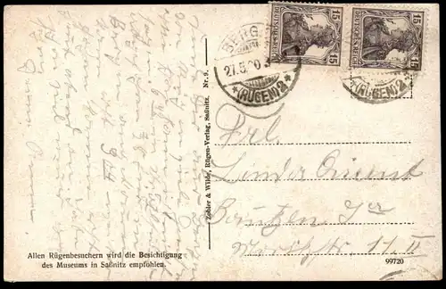 ALTE POSTKARTE KÖNIGSSTUHL AUF RÜGEN VON NORDEN GESEHEN STUBBENKAMMER Ansichtskarte cpa postcard AK