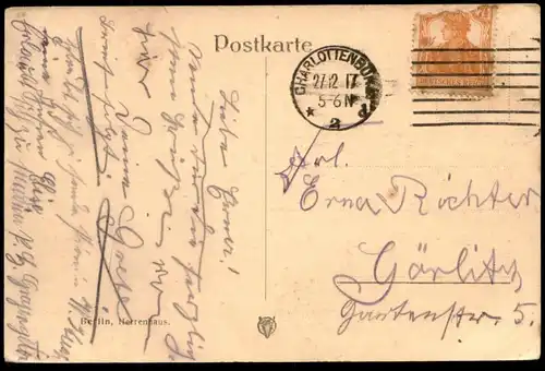 ALTE POSTKARTE BERLIN HERRENHAUS LEIPZIGER STRASSE Ansichtskarte cpa postcard AK