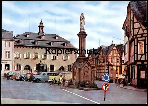 ÄLTERE POSTKARTE LINZ DIE BUNTE STADT AM RHEIN BMW ISETTA OPEL Auto Autos voiture old car cars Ansichtskarte postcard AK