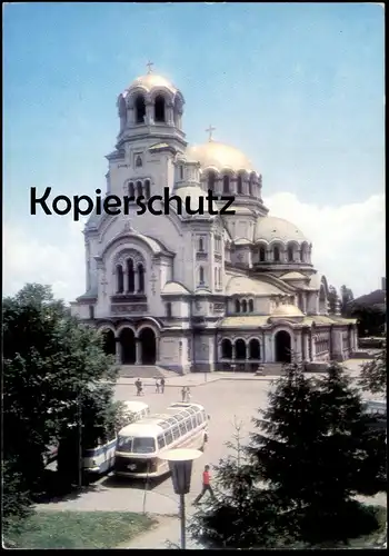 ÄLTERE POSTKARTE SOFIA THE ALEXANDER NEVSKI MEMORIAL CHURCH Nevsky Kirche orthodox église Pomeranzev Bus Autobus