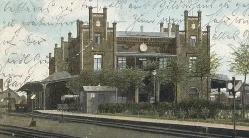 ALTE POSTKARTE MINDEN IN WESTFALEN BAHNHOF 1905 station gare Ansichtskarte postcard cpa AK