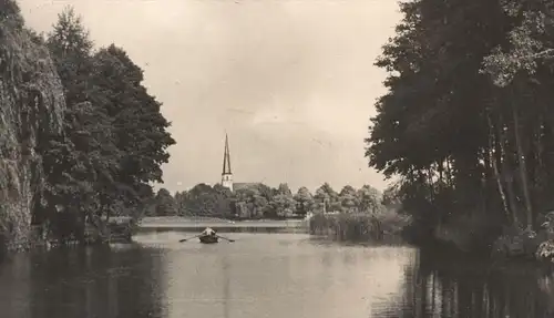 ALTE POSTKARTE GROSS-KÖRIS PARTIE AM KANAL Schulzensee Ruderboot Kreis Königs Wusterhausen cpa postcard AK Ansichtskarte