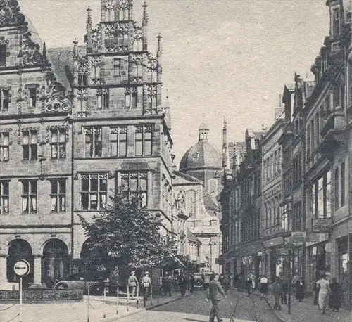 ALTE POSTKARTE MÜNSTER WESTFALEN BLICK IN DIE SALZSTRASSE NACHGEBÜHR Ansichtskarte postcard cpa AK