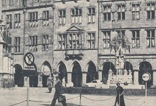 ALTE POSTKARTE MÜNSTER WESTFALEN BLICK IN DIE SALZSTRASSE NACHGEBÜHR Ansichtskarte postcard cpa AK