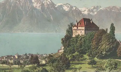 ALTE POSTKARTE CLARENS CHATEAU DE CHATELARD LES ALPES DE SAVOIE VAUD Waadt mountains montagnes castle postcard cpa AK