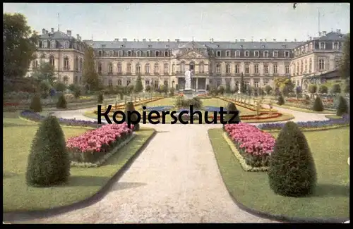 ALTE POSTKARTE STUTTGART GARTENBAUAUSSTELLUNG 1924 PRIVATGARTEN MIT NEUEM SCHLOSS Botanic Garden Jardin Botanique cpa