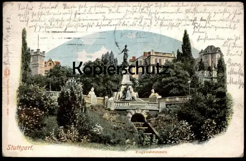 ALTE POSTKARTE STUTTGART EUGENSBRUNNEN 1903 Eugens Brunnen fontaine Fountain cpa postcard AK Ansichtskarte