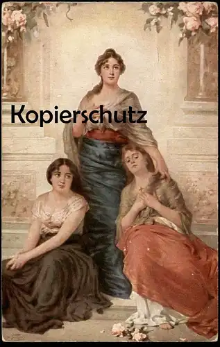 ALTE KÜNSTLER POSTKARTE GLAUBE LIEBE HOFFNUNG DEUTSCHE KUNST N. SICHEL religion love hope foi amour espoir art postcard
