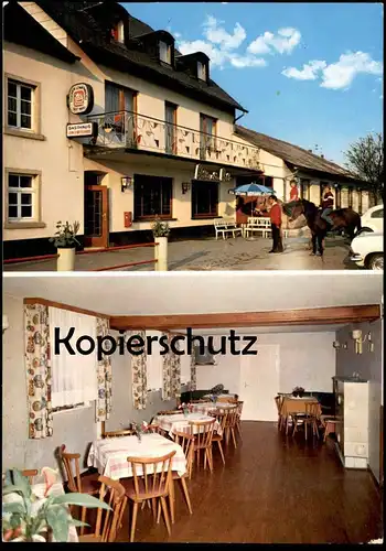 ÄLTERE POSTKARTE LAMBERTSBERG EIFEL PENSION SCHILZ KREIS BITBURG-PRÜM ARZFELD Bitburger Bier Löwenbräu Trier africola AK