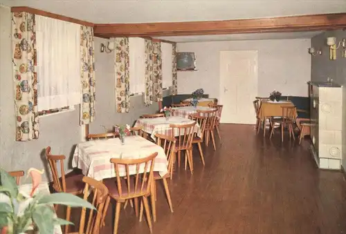 ÄLTERE POSTKARTE LAMBERTSBERG EIFEL PENSION SCHILZ KREIS BITBURG-PRÜM ARZFELD Bitburger Bier Löwenbräu Trier africola AK