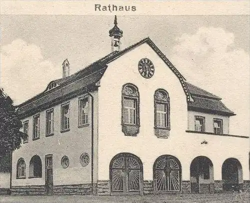 ALTE POSTKARTE DIELHEIM GASTHAUS ZUM RÖSSEL VON MARTIN SAUER II RATHAUS PANORAMA bei Sinsheim Wiesloch Ansichtskarte AK