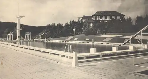 ALTE POSTKARTE WINTERBERG KURHAUS SCHWIMMBAD SAUERLAND Freibad swimming pool Bad bath piscine postcard AK Ansichtskarte