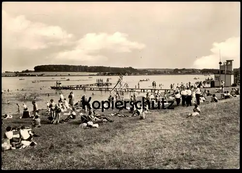 ÄLTERE POSTKARTE KRAKOW AM SEE BADEANSTALT Strandbad Bad bath beach Mecklenburg-Vorpommern AK Ansichtskarte postcard cpa