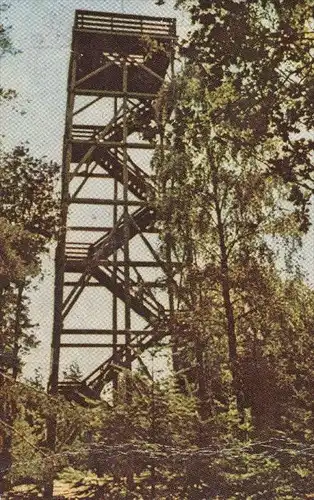 ÄLTERE POSTKARTE CLENZE AUSFLUGSGASTSTÄTTE BLOCKHÜTTE INH. H. KIRCHHOF CLENZER SCHWEIZ Turm Ansichtskarte cpa postcard