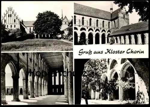 ÄLTERE POSTKARTE GRUSS AUS KLOSTER CHORIN Britz-Chorin couvent abbey Briefmarke Gedenkstätte Langenstein-Zwieberg