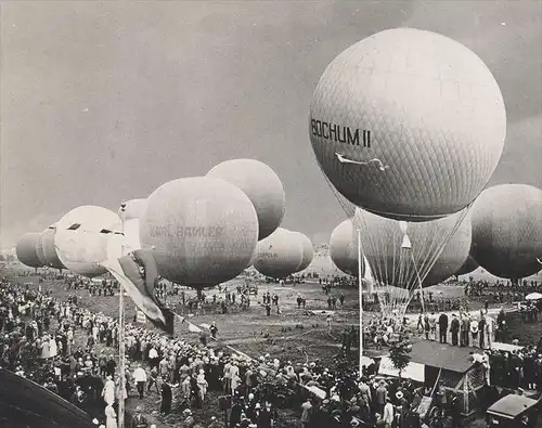 ALTE POSTKARTE MÜNSTER BALLONWETTFAHRT 1930 BALLON BOCHUM LUFTSCHIFF ZEPPELIN AM 18.09.1928 Airship dirigeable aérostat