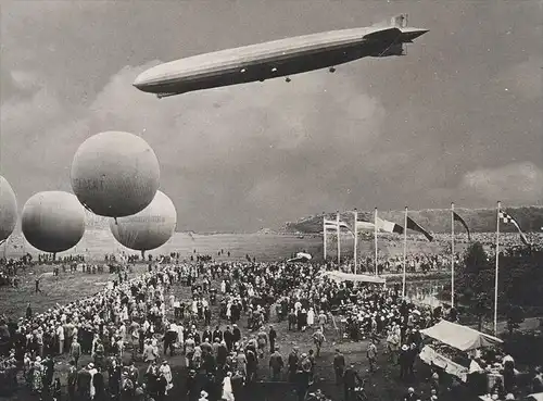 ALTE POSTKARTE MÜNSTER BALLONWETTFAHRT 1930 BALLON BOCHUM LUFTSCHIFF ZEPPELIN AM 18.09.1928 Airship dirigeable aérostat