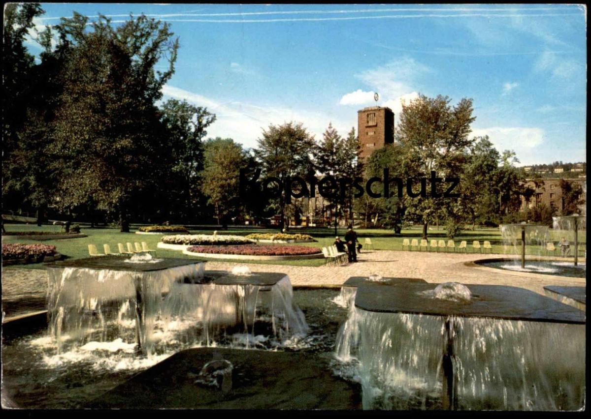 ÄLTERE POSTKARTE STUTTGART HAUPTBAHNHOF Brunnen Bahnhof station gare