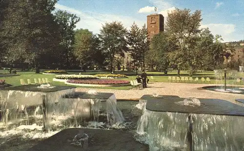 ÄLTERE POSTKARTE STUTTGART HAUPTBAHNHOF Brunnen Bahnhof station gare waterspout fountain cpa postcard AK Ansichtskarte