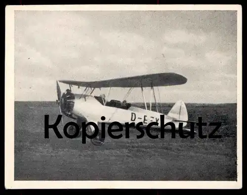 ALTES SAMMELBILD VORTELLA-BILD FLUGZEUG FOCKE-WULF Fw 44 STIEGLITZ BJ 1936 VORTMEYER PREUSSISCH-OLDENDORF Foto photo