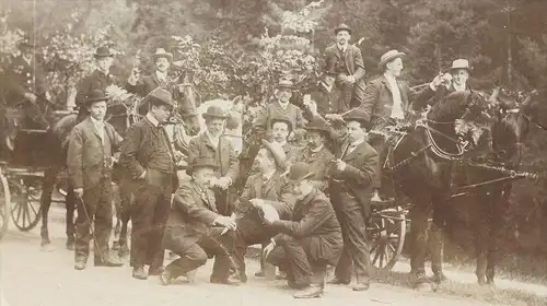 ALTE POSTKARTE OFFENBACH KARTENSPIEL 1905 MÄNNER SPIELEN KARTEN SKAT ? jouer aux cartes playing cards Kutsche photo Foto