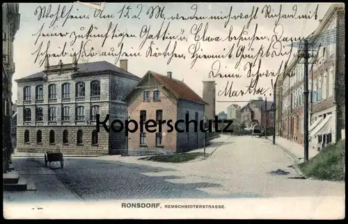 ALTE POSTKARTE RONSDORF REMSCHEIDTERSTRASSE WUPPERTAL Remscheiderstrasse Remscheider Strasse postcard Ansichtskarte AK
