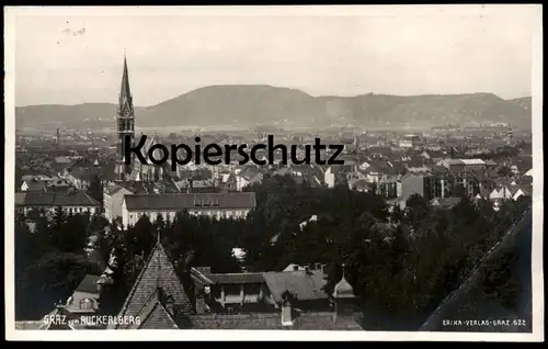 ALTE POSTKARTE GRAZ VOM RUCKERLBERG ERIKA-VERLAG Steiermark Österreich Austria Autriche cpa postcard AK Ansichtskarte