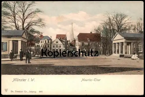 ALTE POSTKARTE MÜNSTER MAURITZ-THOR Kutsche Wagen Mauritztor Tor Mauriztor Westfalen Ansichtskarte AK postcard cpa