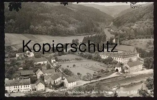 ÄLTERE POSTKARTE ST. THOMAS BEI KYLLBURG EIFEL Eisenbahn Schienen Bahnstrecke Bahn railroad railway track postcard cpa