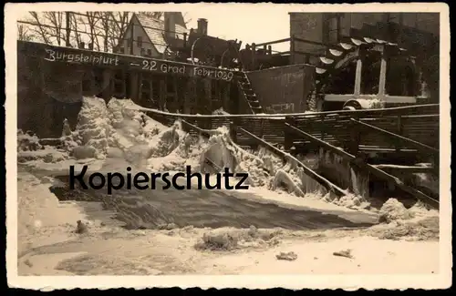 ALTE POSTKARTE BURGSTEINFURT 1929 MINUS 22 GRAD WINTER SCHNEE MÜHLE Wassermühle moulin mill hiver snow Wetter weather
