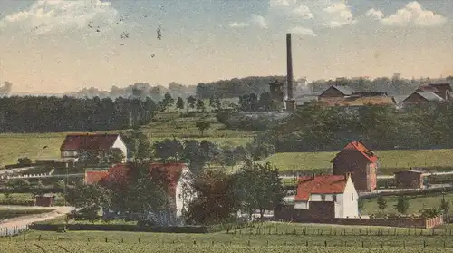 ALTE POSTKARTE SCHEE PARTIE QUELLENBURG MIT SCHACHT HÖVEL ZECHE BERGBAU SPROCKHÖVEL bei Hattingen mines mining postcard