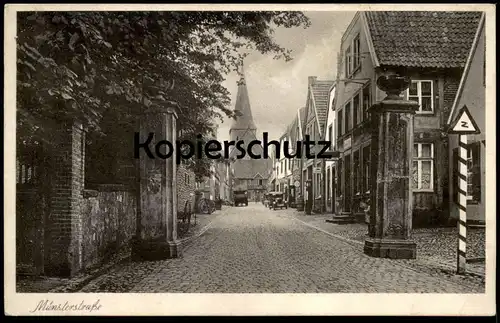 ALTE POSTKARTE HORSTMAR MÜNSTERSTRASSE 1943 WERBUNG ROLINCK BIER HOTEL TANKSTELLE MOBILOEL Ansichtskarte cpa