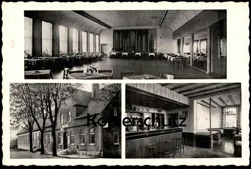 ALTE POSTKARTE ALTENRHEINE RESTAURANT & GARTENWIRTSCHAFT ZUR SCHLEUSE INH. WW. FRANZ RIELMANN RHEINE Ansichtskarte AK