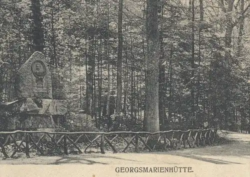 ALTE POSTKARTE GEORGSMARIENHÜTTE BEI OSNABRÜCK HOLSTE DENKMAL 1906 Gedenkstein monument Ansichtskarte cpa postcard AK