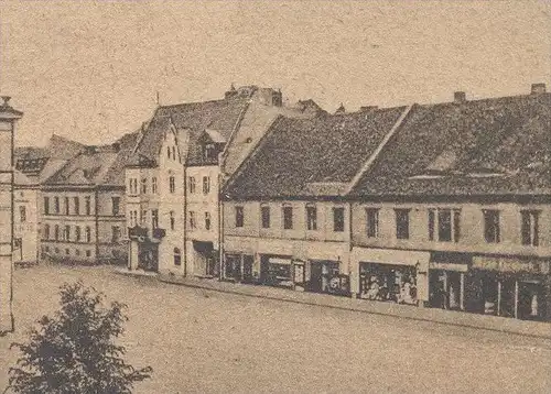 ALTE POSTKARTE GROSS STREHLITZ ALTER RING MIT RATHAUS STRZELCE OPOLSKIE Oppeln Opole Gliwice Schlesien cpa postcard