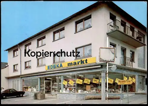 ÄLTERE POSTKARTE RITTERSDORF EDEKA MARKT BEI BITBURG Strassenschild Waxweiler & Oberweiler Supermarkt Discounter cpa AK