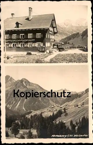 ALTE POSTKARTE MITTELBERG GASTHOF ALTE KRONE KLEINES WALSERTAL DAS KLEINWALSERTAL HOTELSTEMPEL Ansichtskarte AK