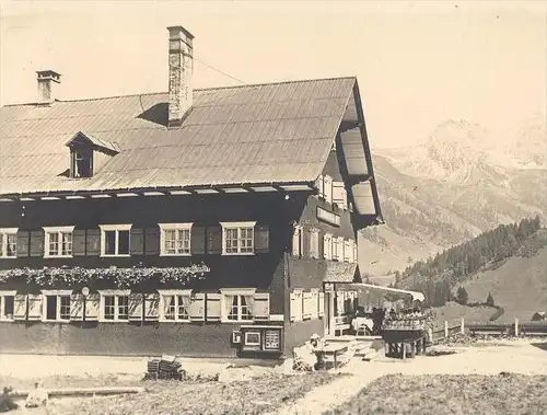 ALTE POSTKARTE MITTELBERG GASTHOF ALTE KRONE KLEINES WALSERTAL DAS KLEINWALSERTAL HOTELSTEMPEL Ansichtskarte AK