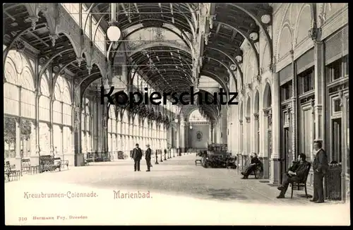 ALTE POSTKARTE MARIENBAD KREUZBRUNNEN-COLONNADE Colonade Marianske Lazne Ceska Czech Republic cpa postcard Ansichtskarte