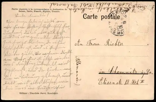 ALTE POSTKARTE MENTON 1905 JAHRESZAHL year date en Jahr la France Frankreich cpa postcard AK Ansichtskarte