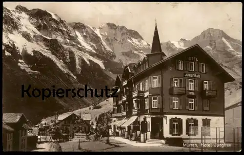 ALTE POSTKARTE MÜRREN HOTEL JUNGFRAU 1924 BERNER OBERLAND Suisse Helvetia Schweiz cpa postcard AK Ansichtskarte